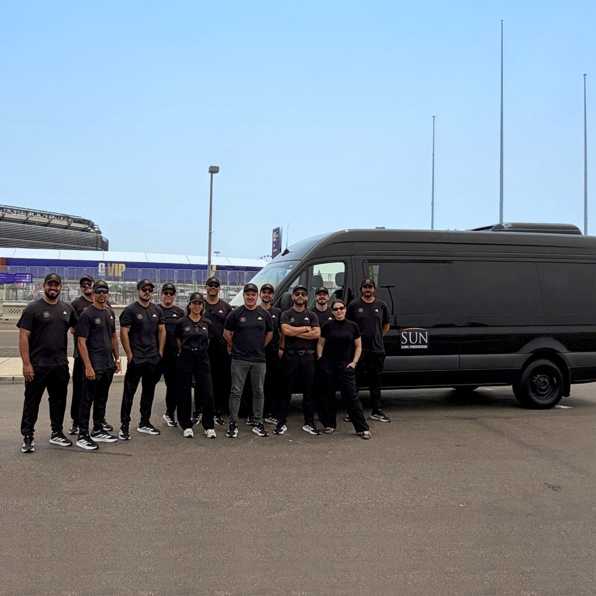 The Sun Global team and fleet at MetLife Stadium during the FIFA World Cup 2026